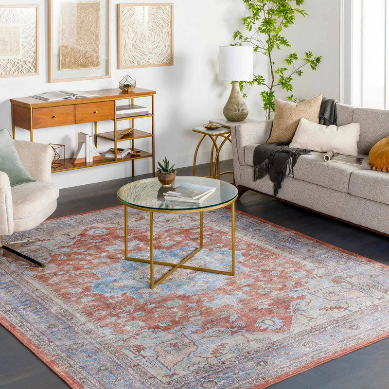 Brown Bagamanoc Medallion Washable Area Rug by Hauteloom