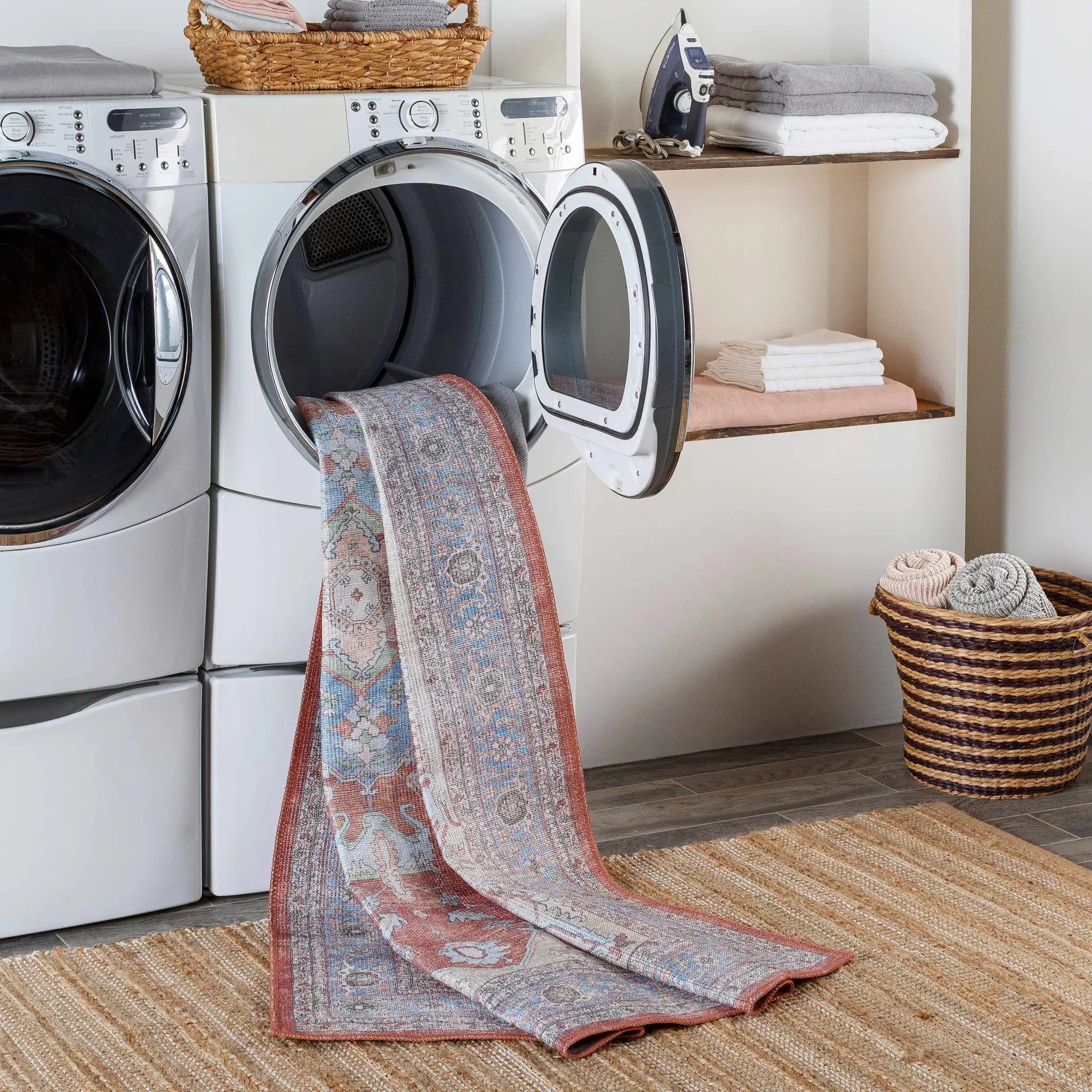 Brown Bagamanoc Medallion Washable Area Rug by Hauteloom