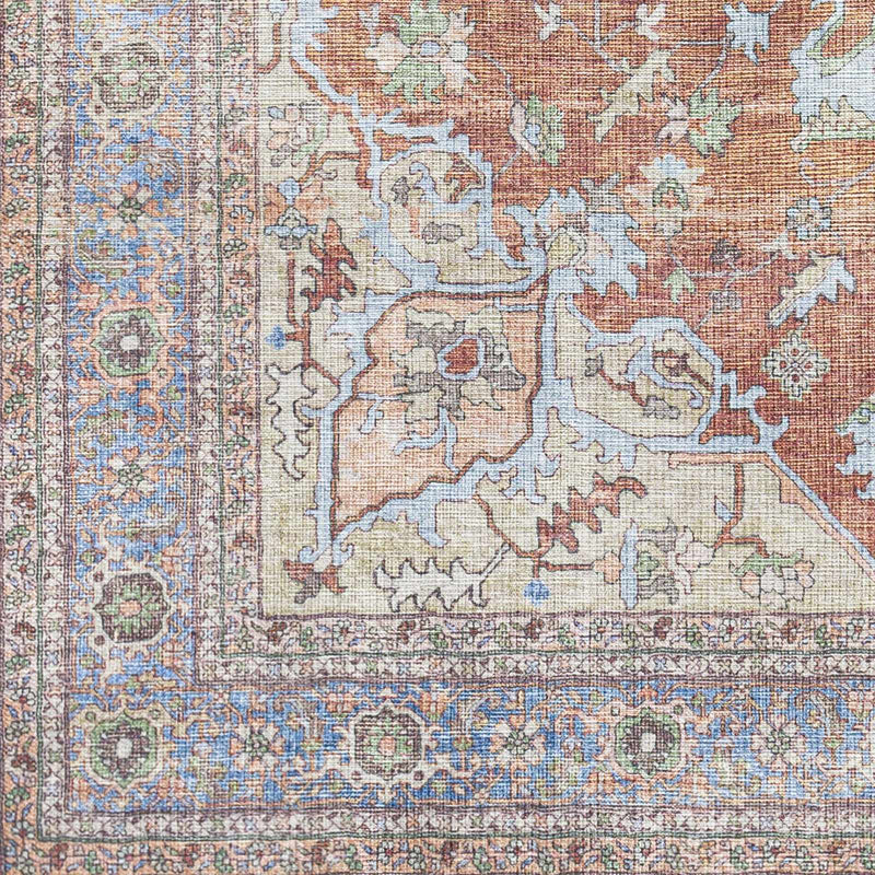 Brown Bagamanoc Medallion Washable Area Rug by Hauteloom