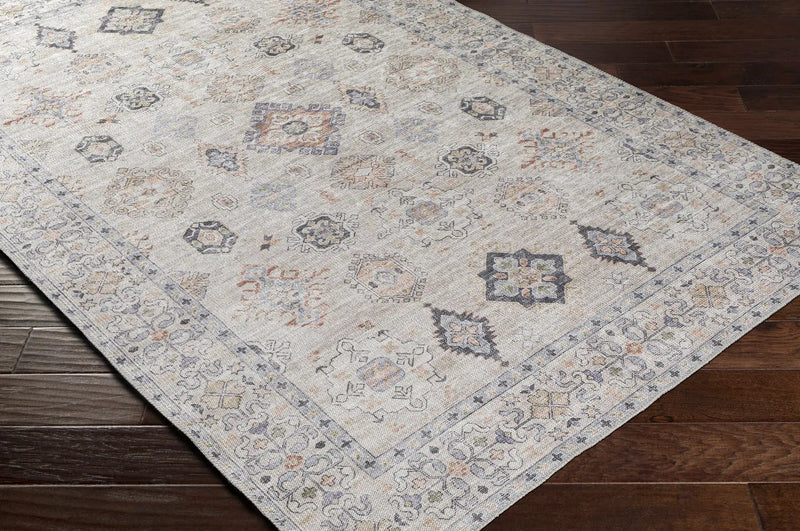 Beige Beckett Vintage Washable Area Rug by Hauteloom