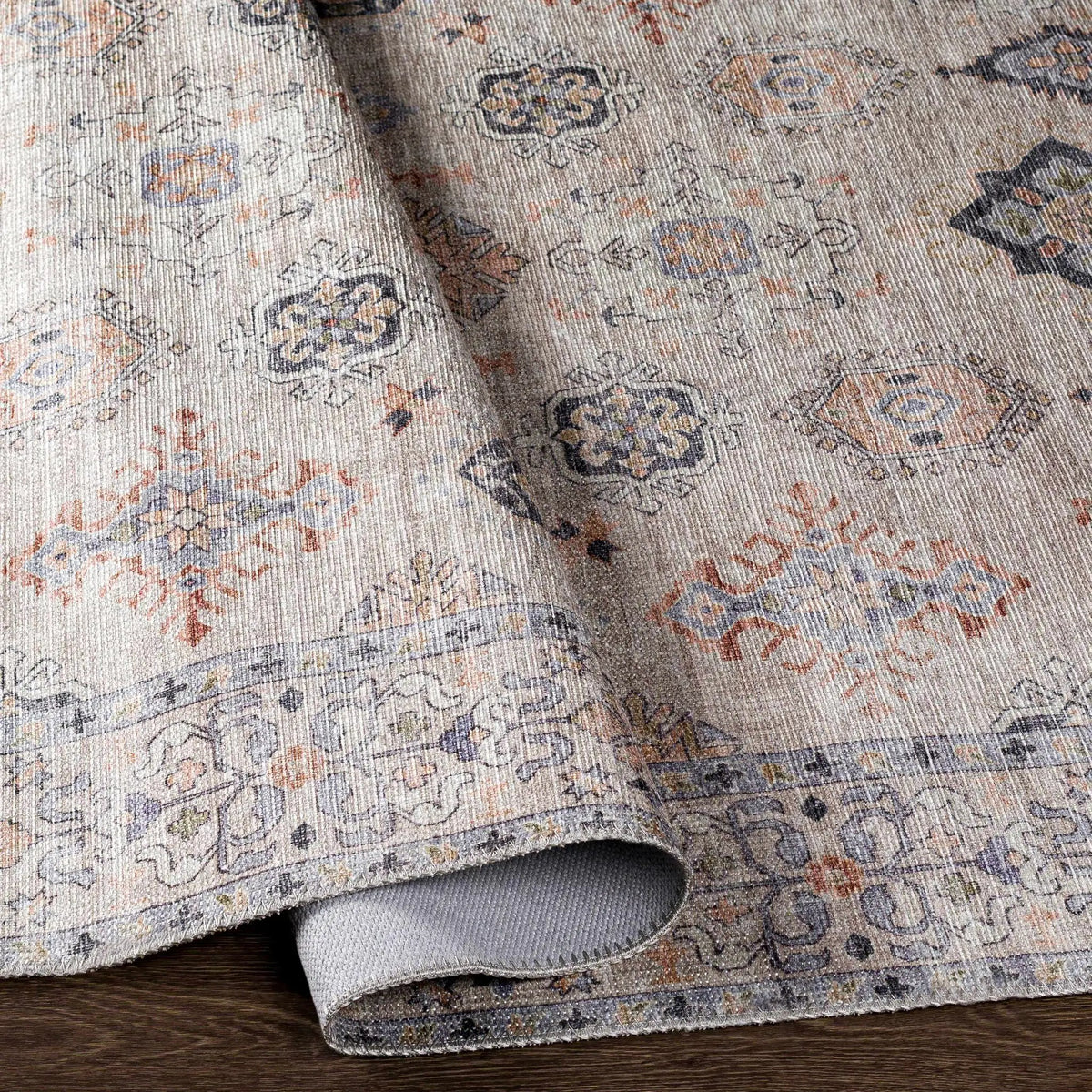 Beige Beckett Vintage Washable Area Rug, photo 16 of 18