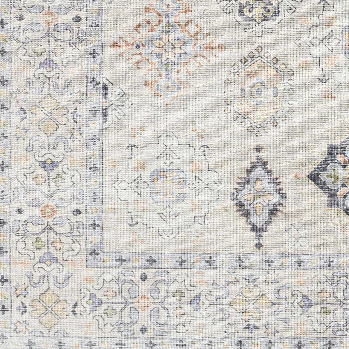 Beige Beckett Vintage Washable Area Rug, sample swatch