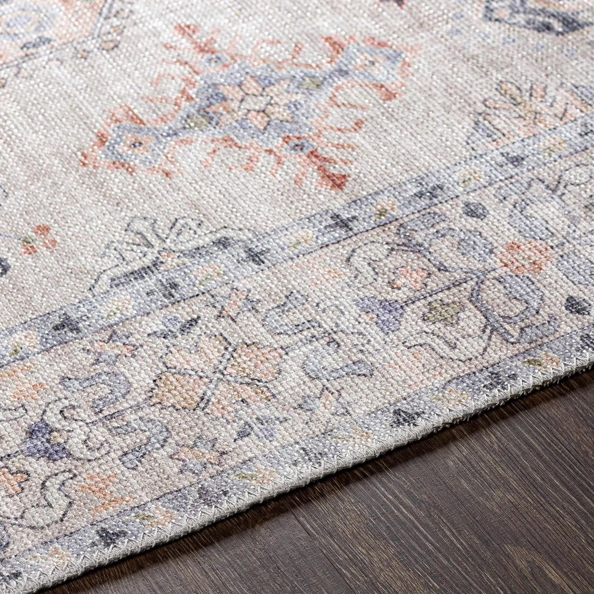 Beige Beckett Vintage Washable Area Rug, photo 9 of 18