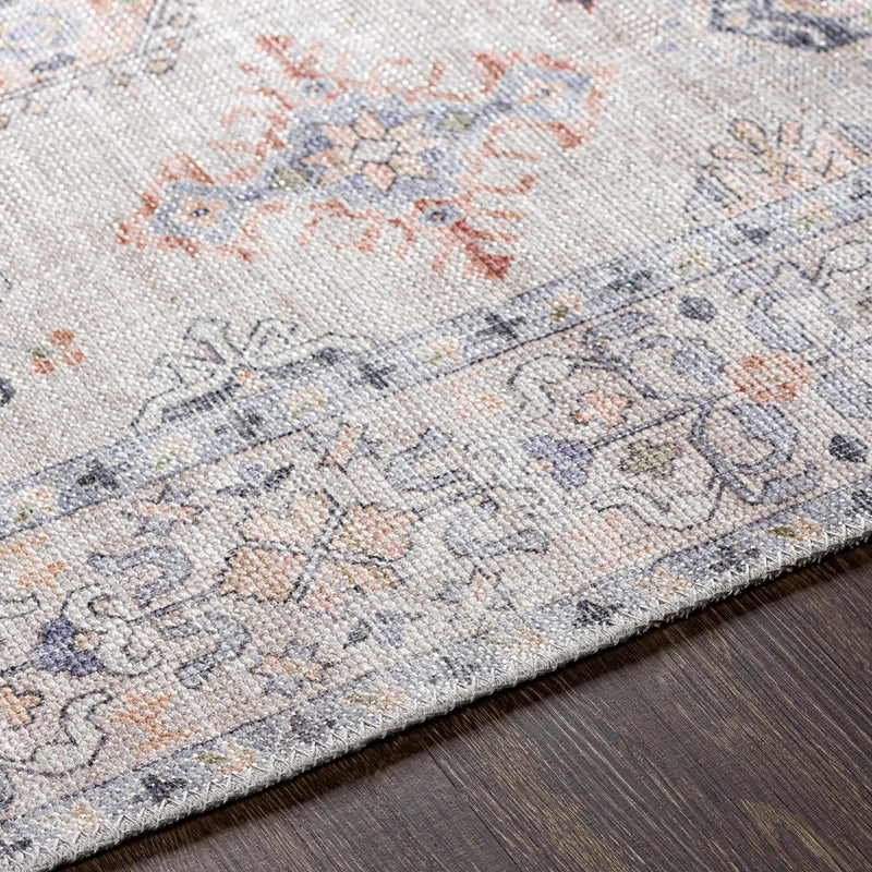 Beige Beckett Vintage Washable Area Rug by Hauteloom