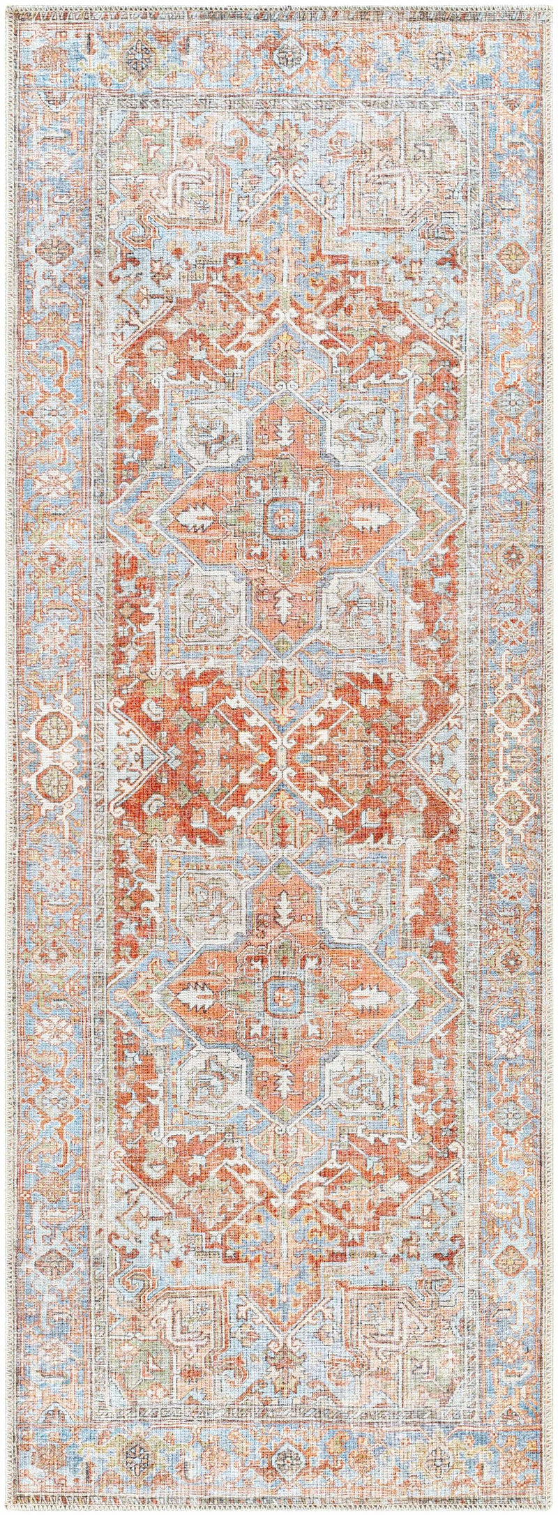 Maayon Medallion Rust Washable Area Rug by Hauteloom