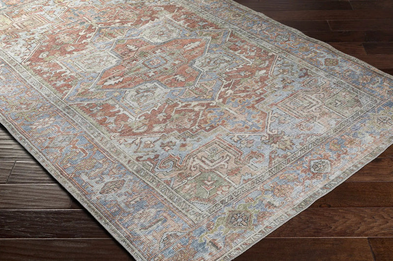 Maayon Medallion Rust Washable Area Rug by Hauteloom