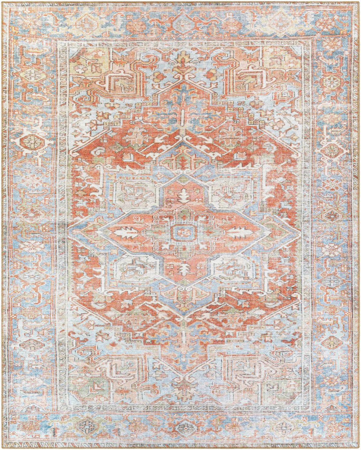 Maayon Medallion Rust Washable Area Rug, photo 2 of 22