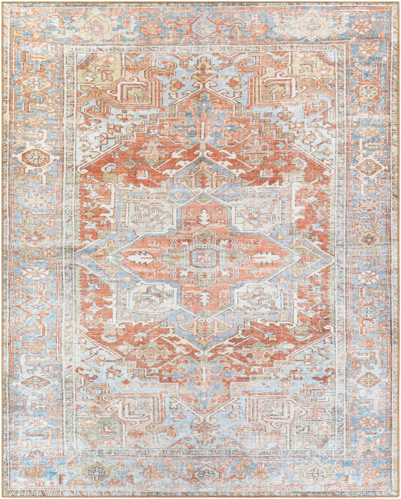 Maayon Medallion Rust Washable Area Rug by Hauteloom