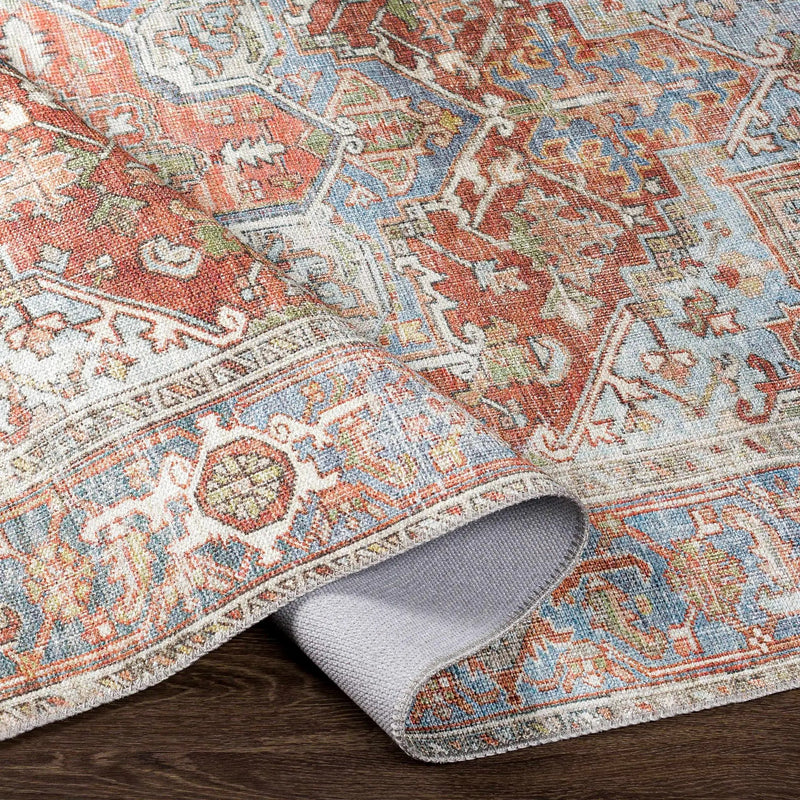 Maayon Medallion Rust Washable Area Rug by Hauteloom