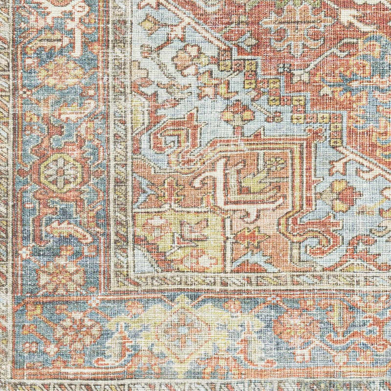 Maayon Medallion Rust Washable Area Rug by Hauteloom