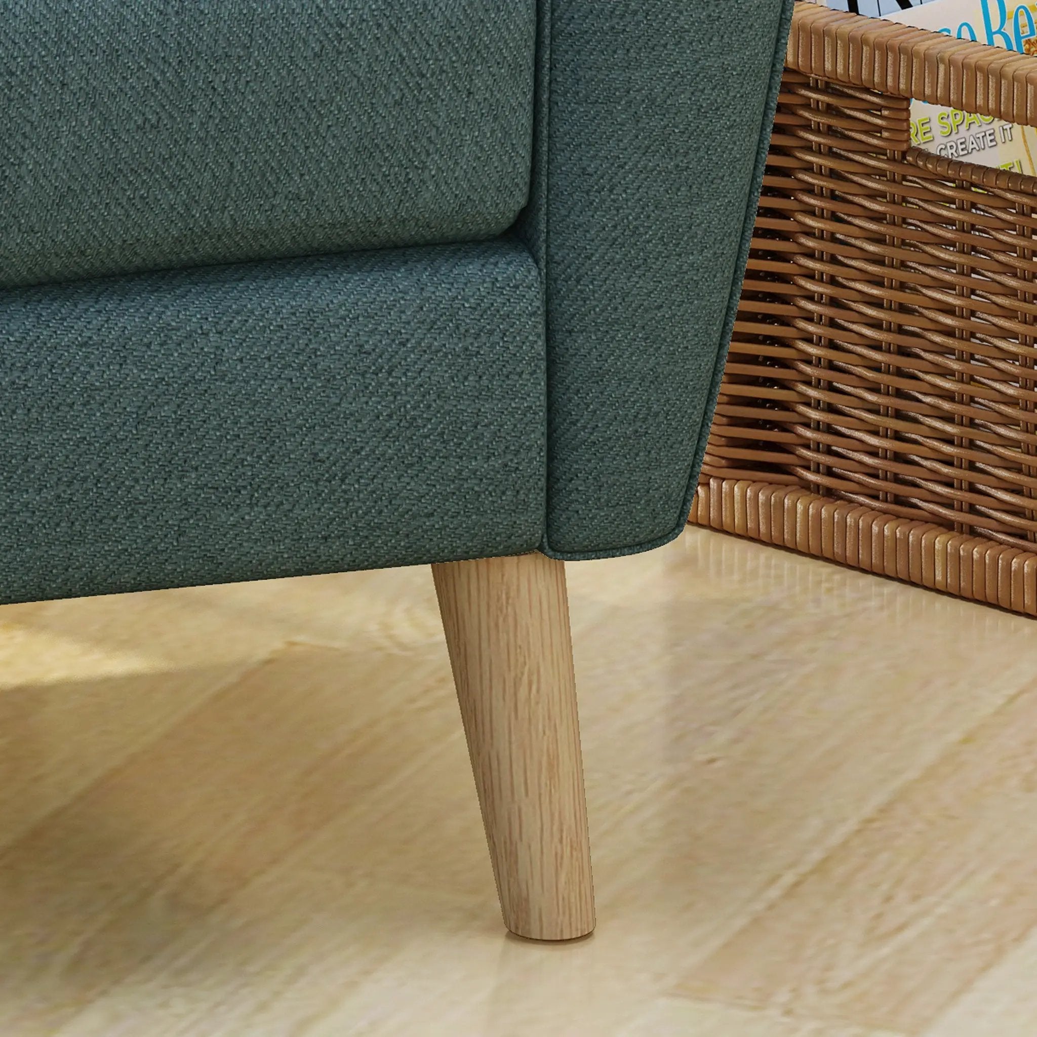 Mid Century Fabric Channel Stitch Club Chair by HouseOfZazla