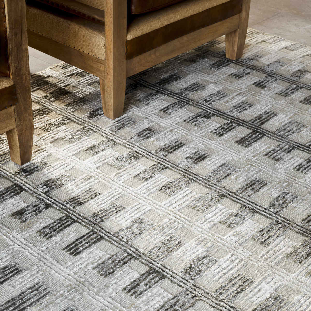 Aldis Grey Plush Textured Washable Rug - Clearance, photo 10 of 12