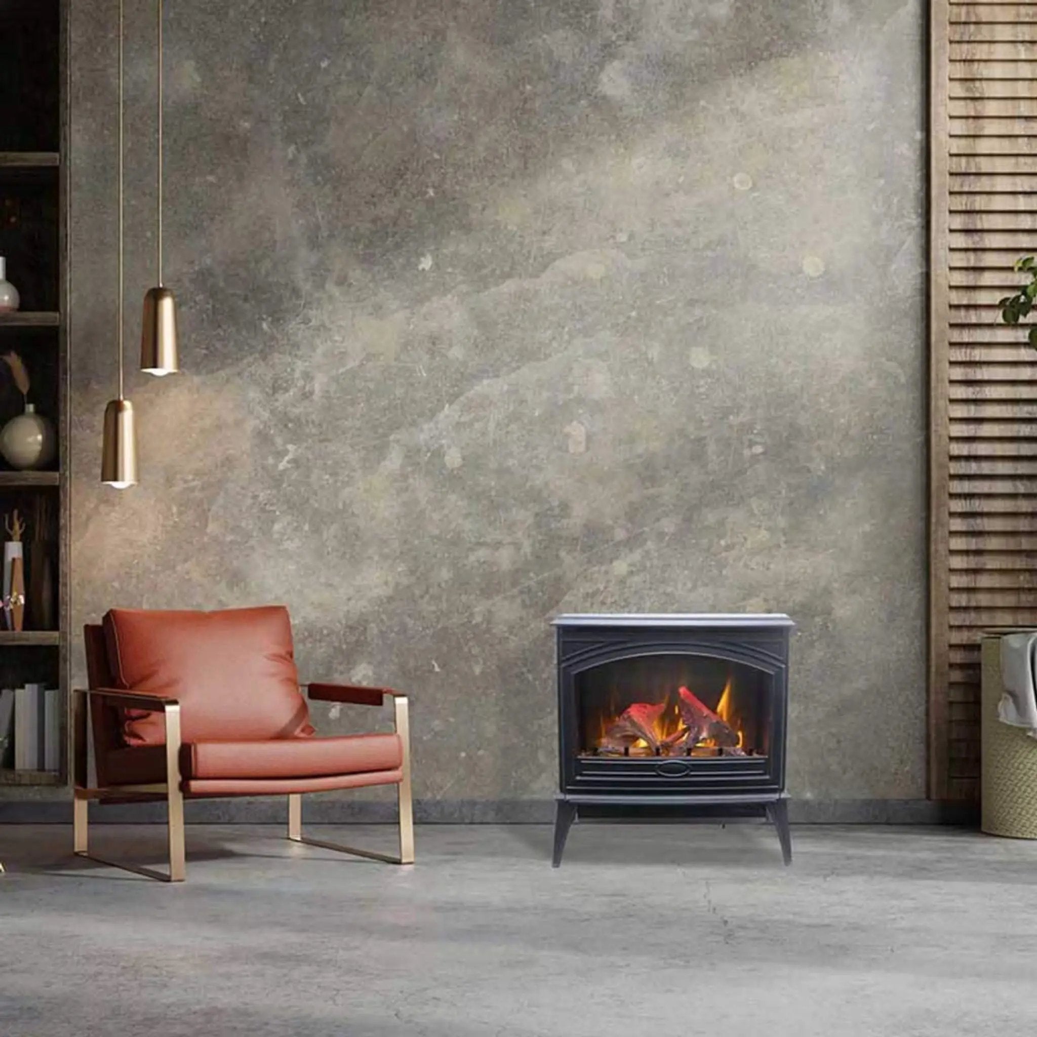 Amantii Freestanding Cast-Iron Electric Fireplace [E50-NA] (SAK53610) by SAKSBY WHOLESALE