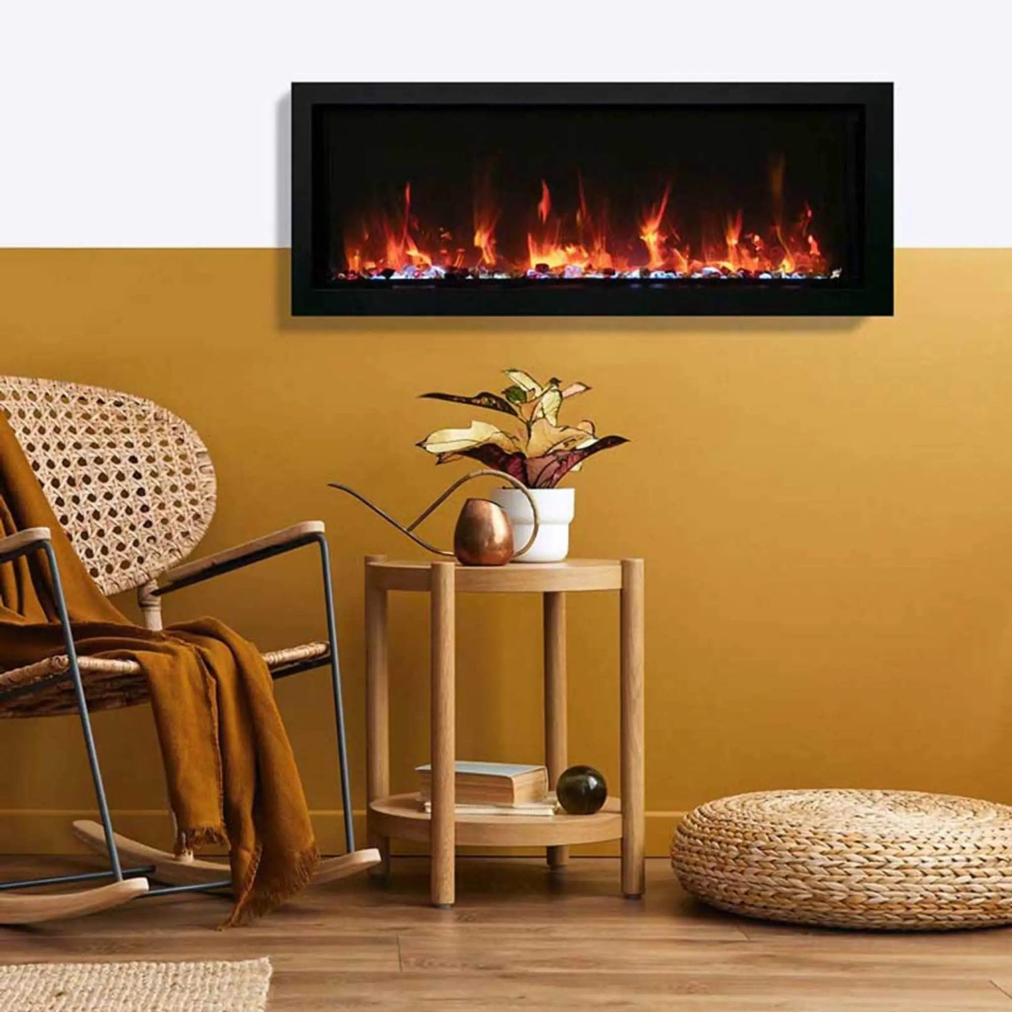 Amantii Panorama BI Extra Slim 60-Inch Smart Electric Fireplace [BI-60-XTRASLIM] (SAK59128) by SAKSBY WHOLESALE
