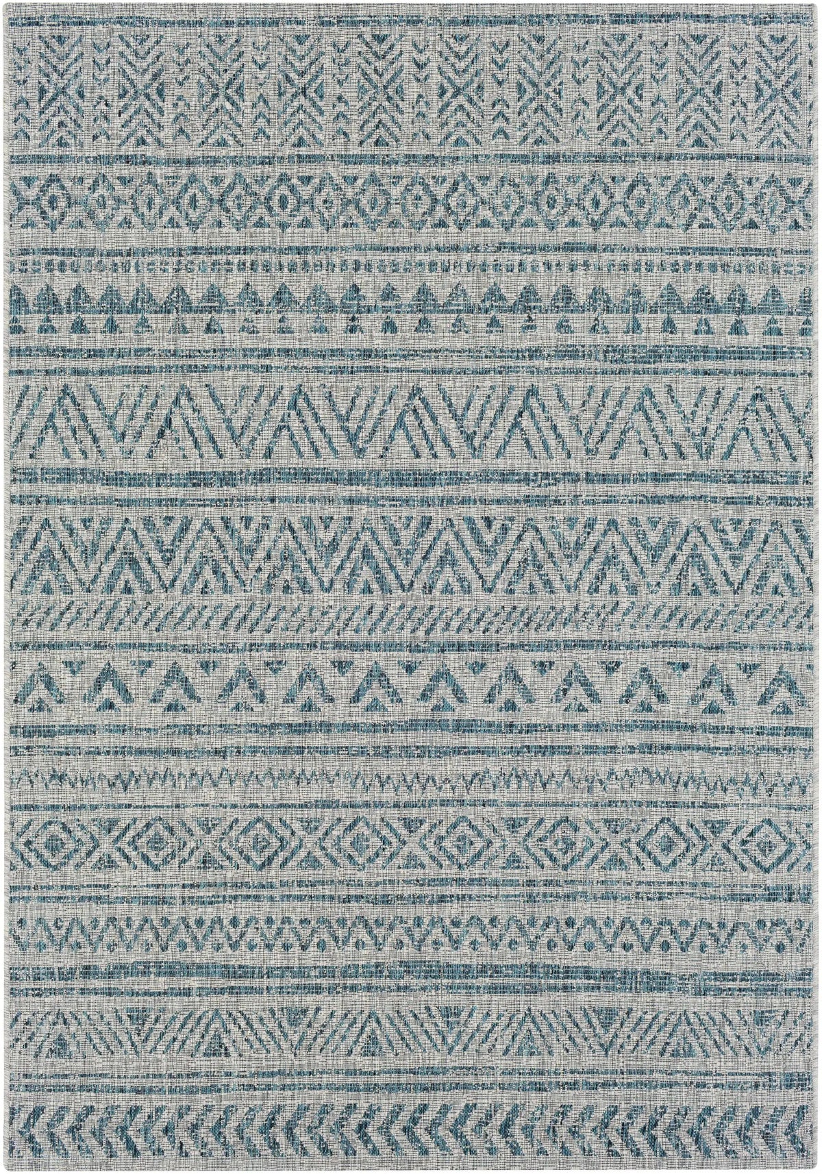 Novato Aqua All Over Pattern Performance Outdoor Rug, photo 11 of 18