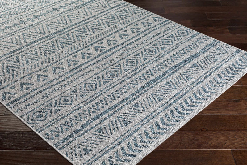 Novato Aqua All Over Pattern Performance Outdoor Rug by Boutique Rugs