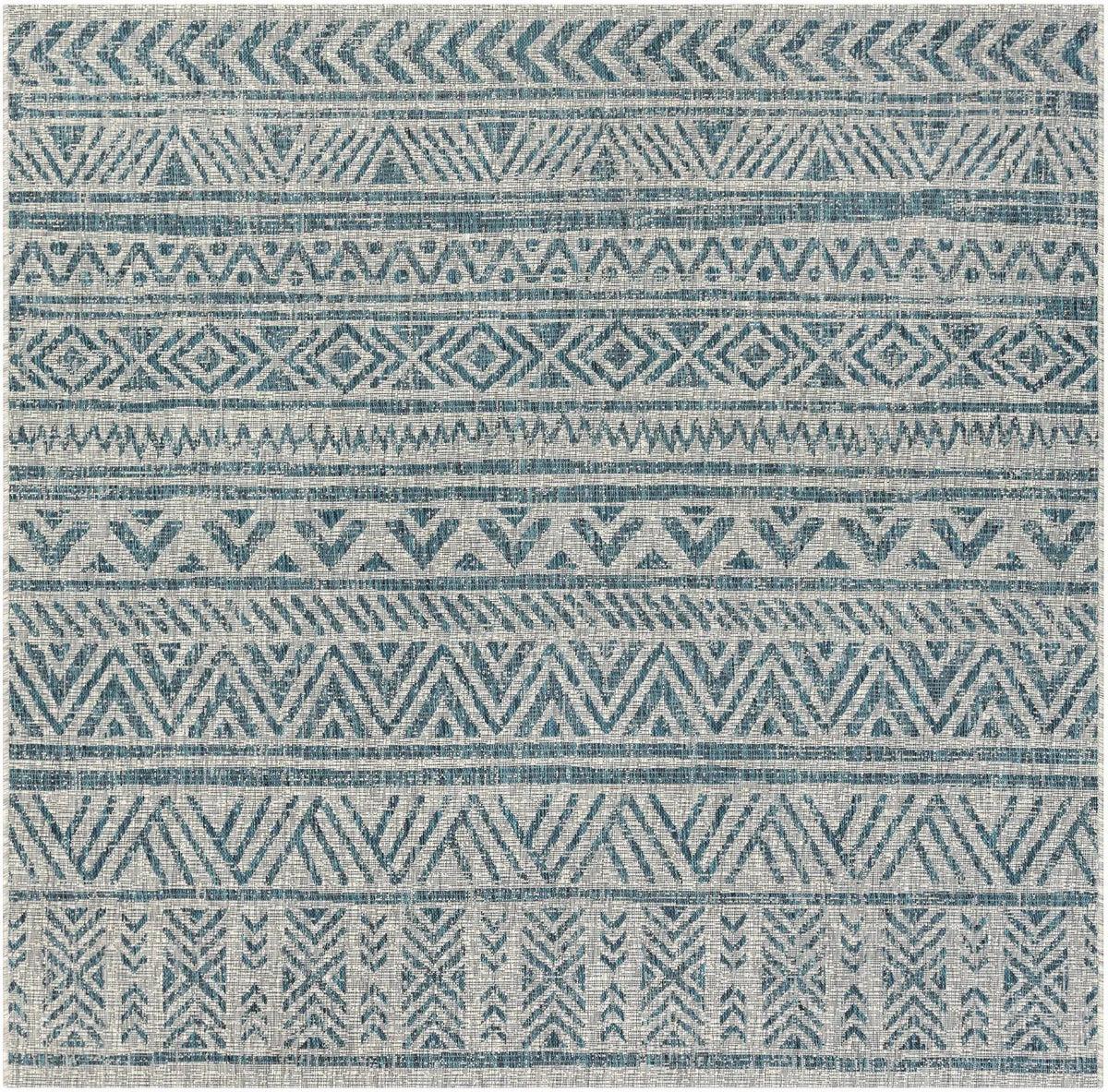 Novato Aqua All Over Pattern Performance Outdoor Rug, photo 4 of 18