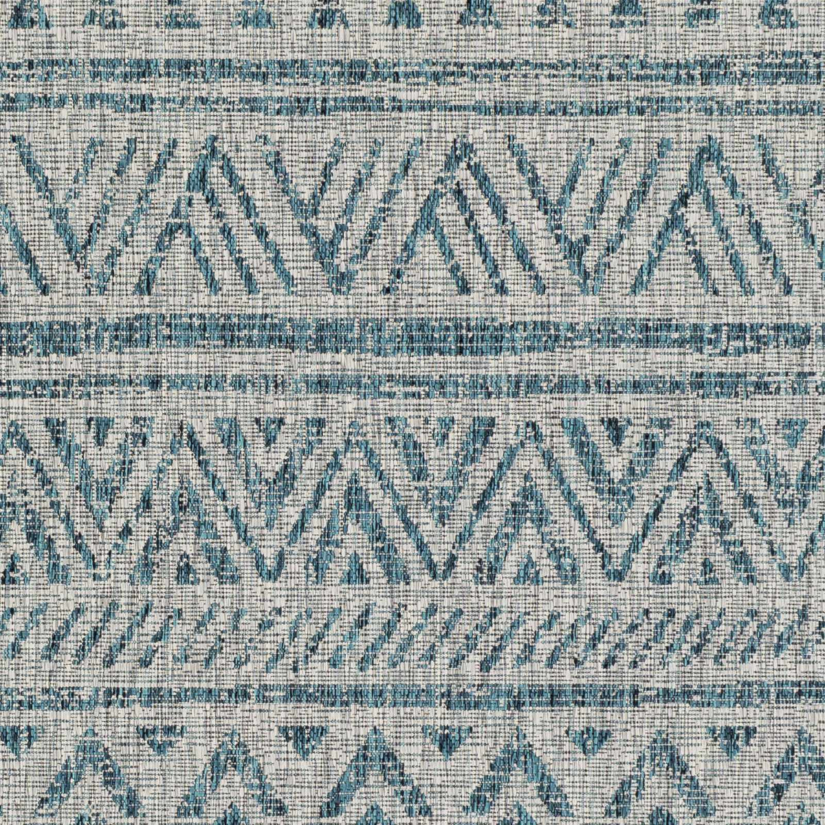 Novato Aqua All Over Pattern Performance Outdoor Rug, sample swatch