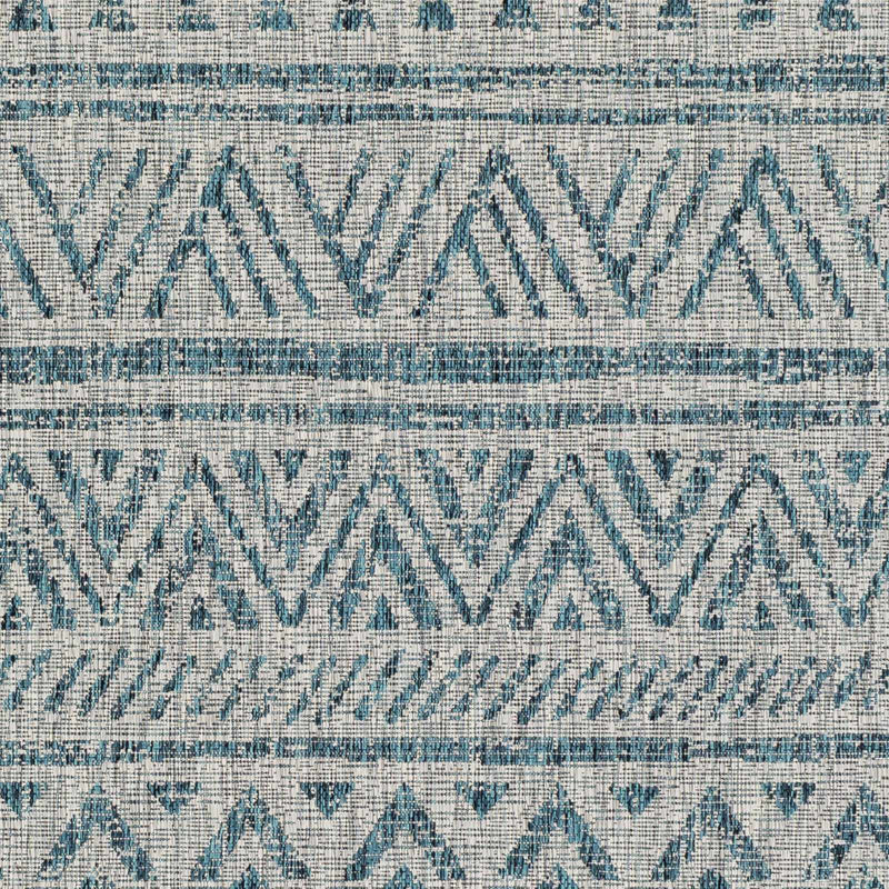Novato Aqua All Over Pattern Performance Outdoor Rug by Boutique Rugs