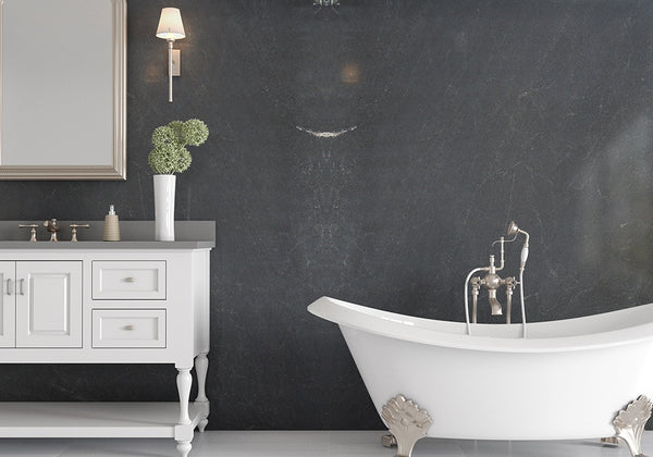 American Black Honed Granite Slab Random room scene