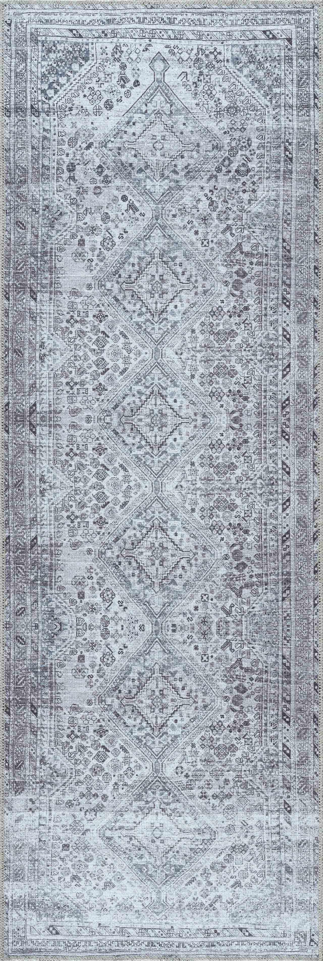 Barny Gray Denim Washable Rug - Clearance by Boutique Rugs