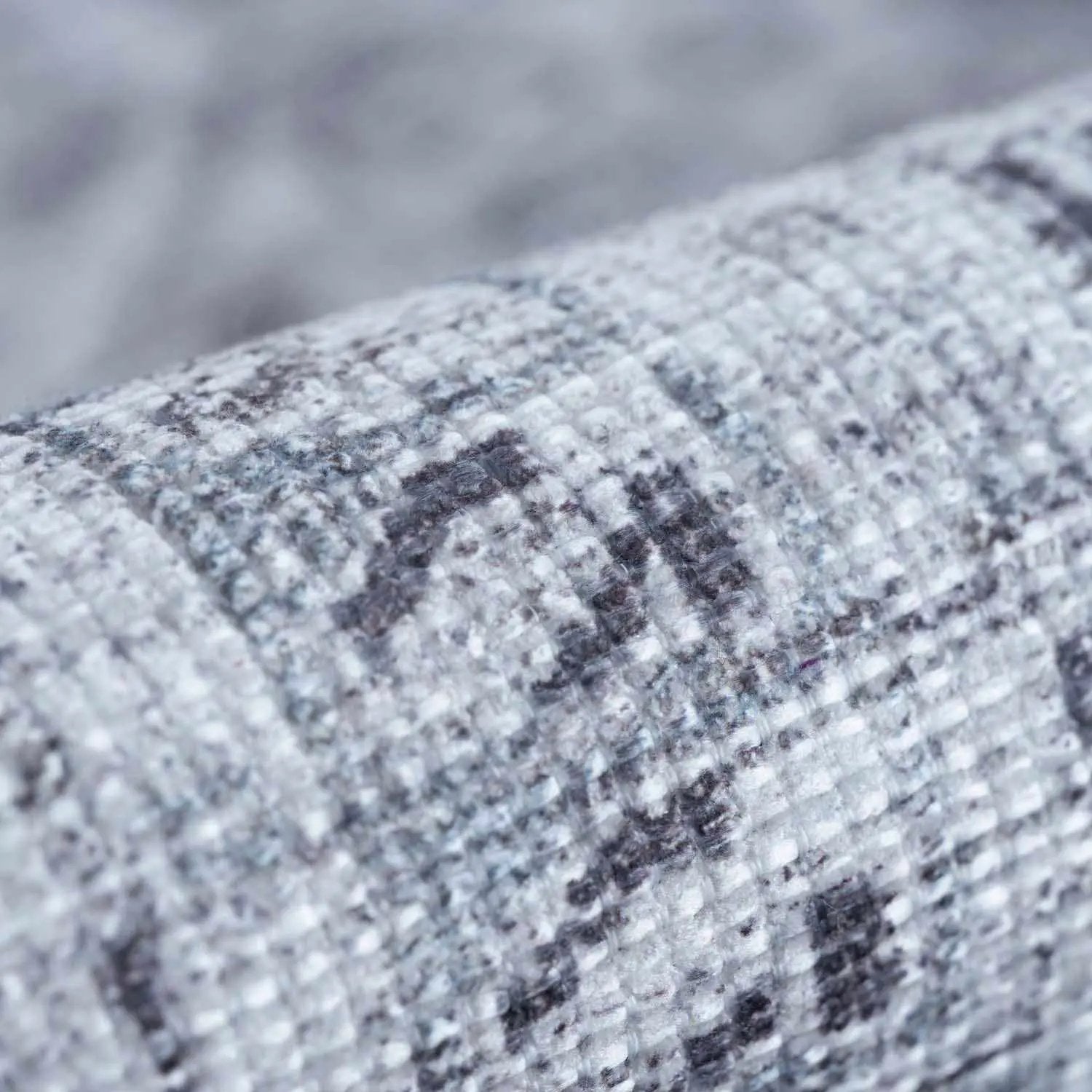 Barny Gray Denim Washable Rug - Clearance by Boutique Rugs