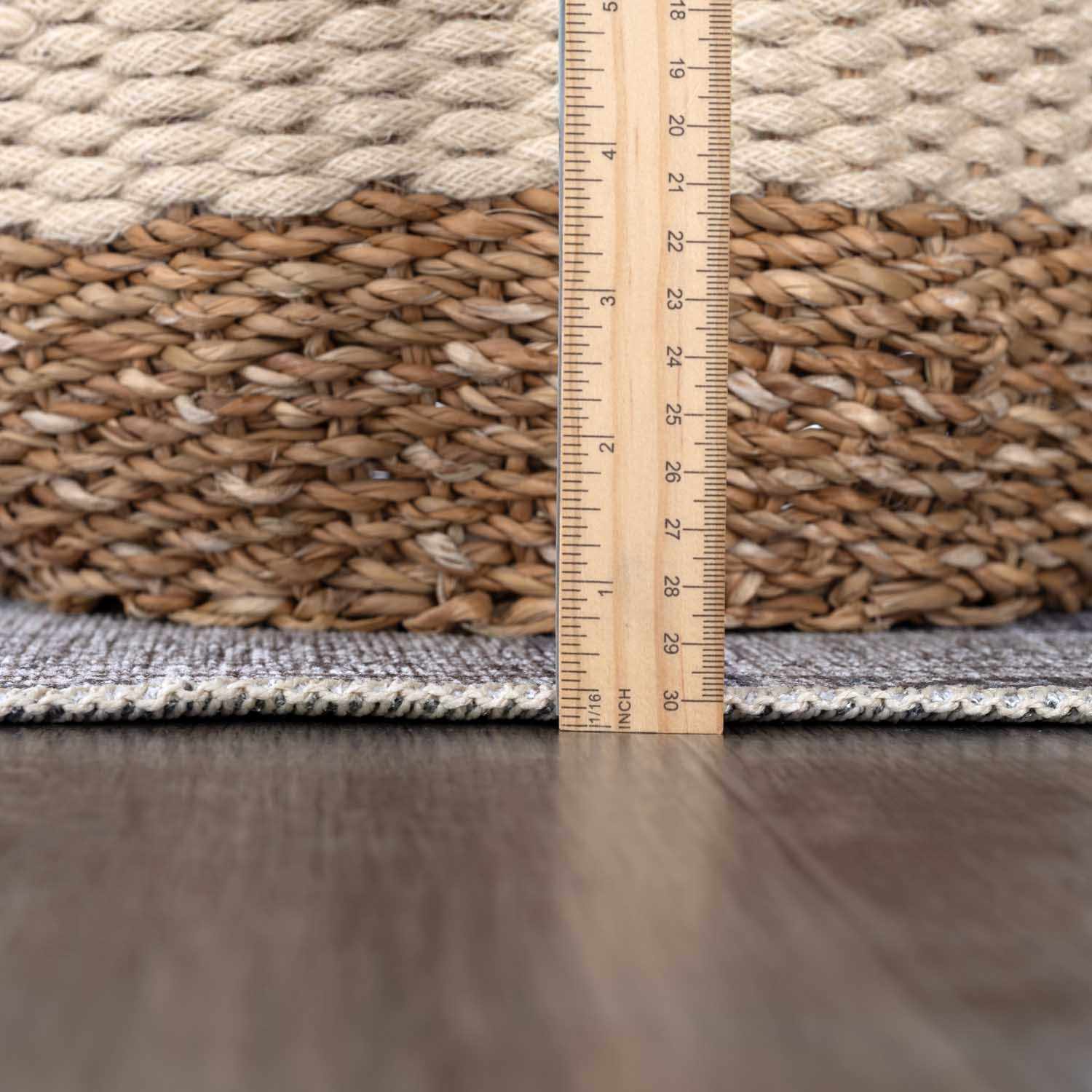 Barny Gray Denim Washable Rug - Clearance by Boutique Rugs