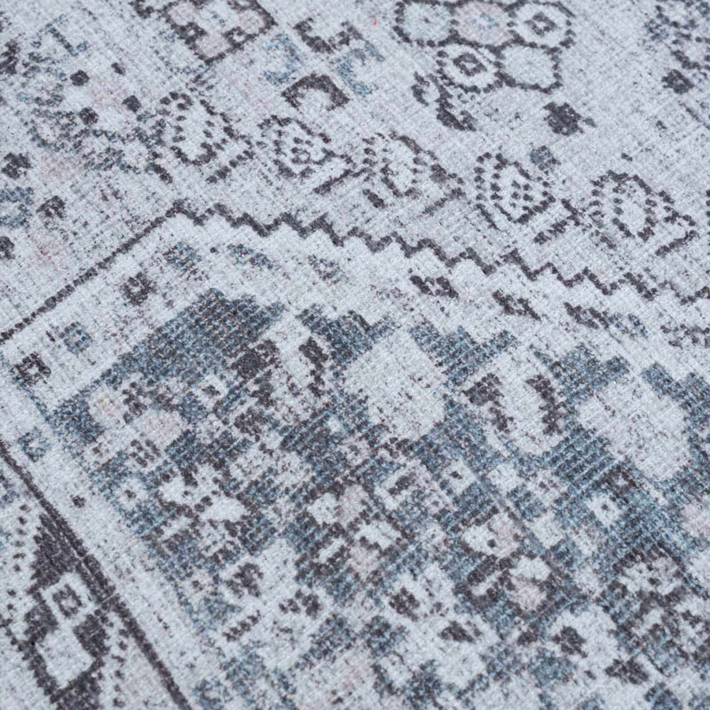 Barny Gray Denim Washable Rug - Clearance by Boutique Rugs