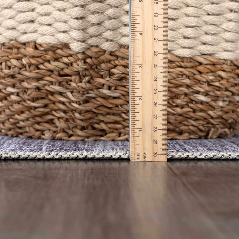 Barny Gray Blue Washable Rug - Clearance by Boutique Rugs