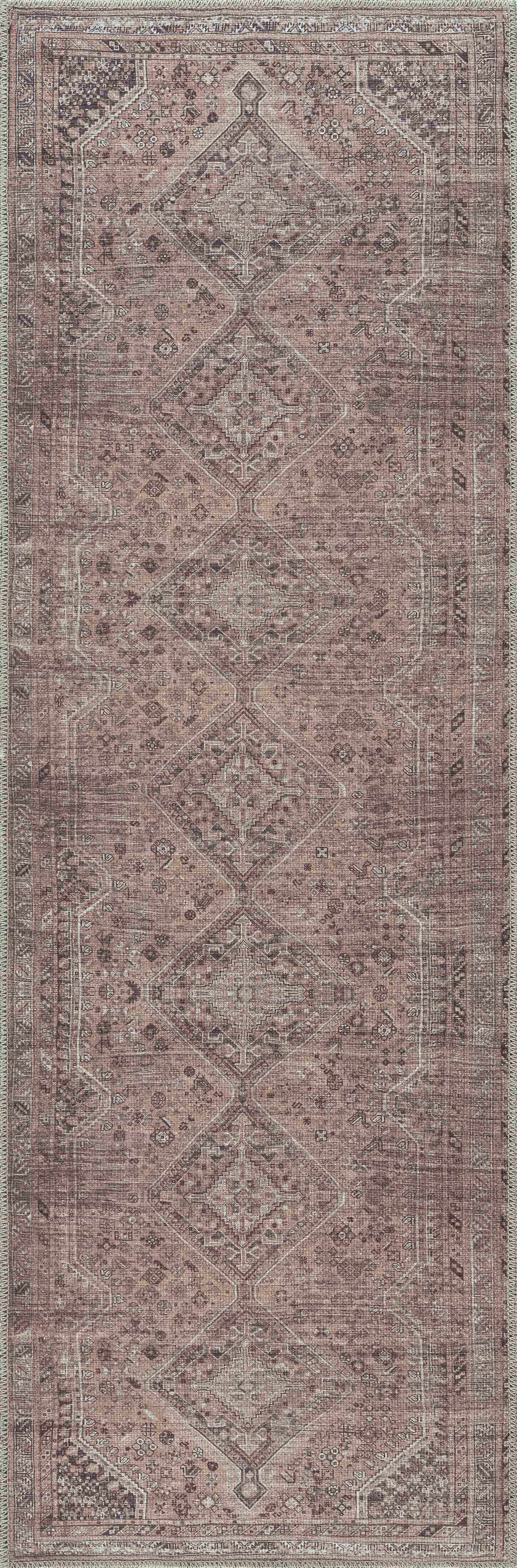 Barny Brown Flat Pile Washable Rug - Clearance by Boutique Rugs