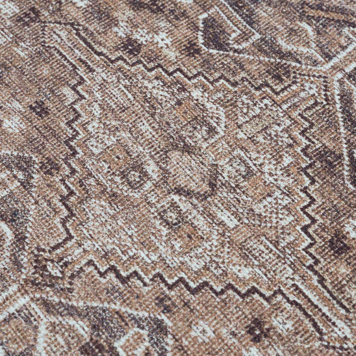 Barny Brown Flat Pile Washable Rug - Clearance, photo 10 of 15