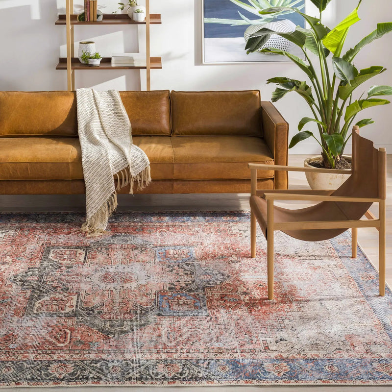 Rosman Distressed Washable Rug by Hauteloom