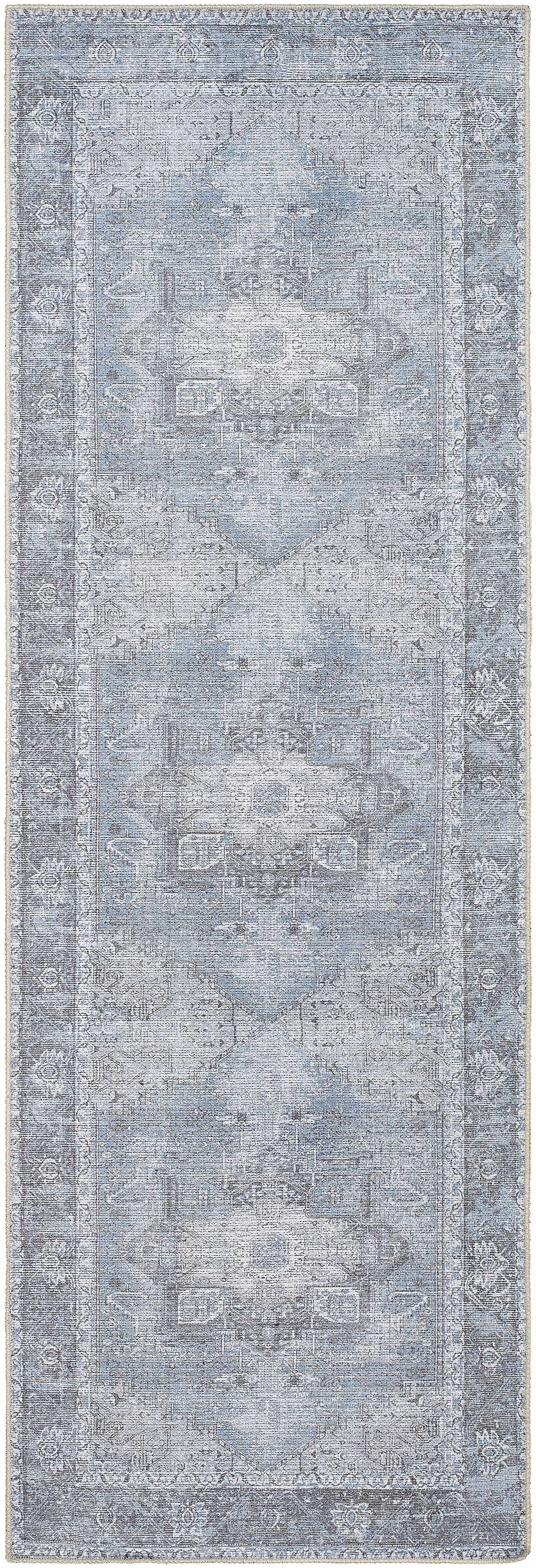 Rosman Blue Washable Area Rug, photo 12 of 12