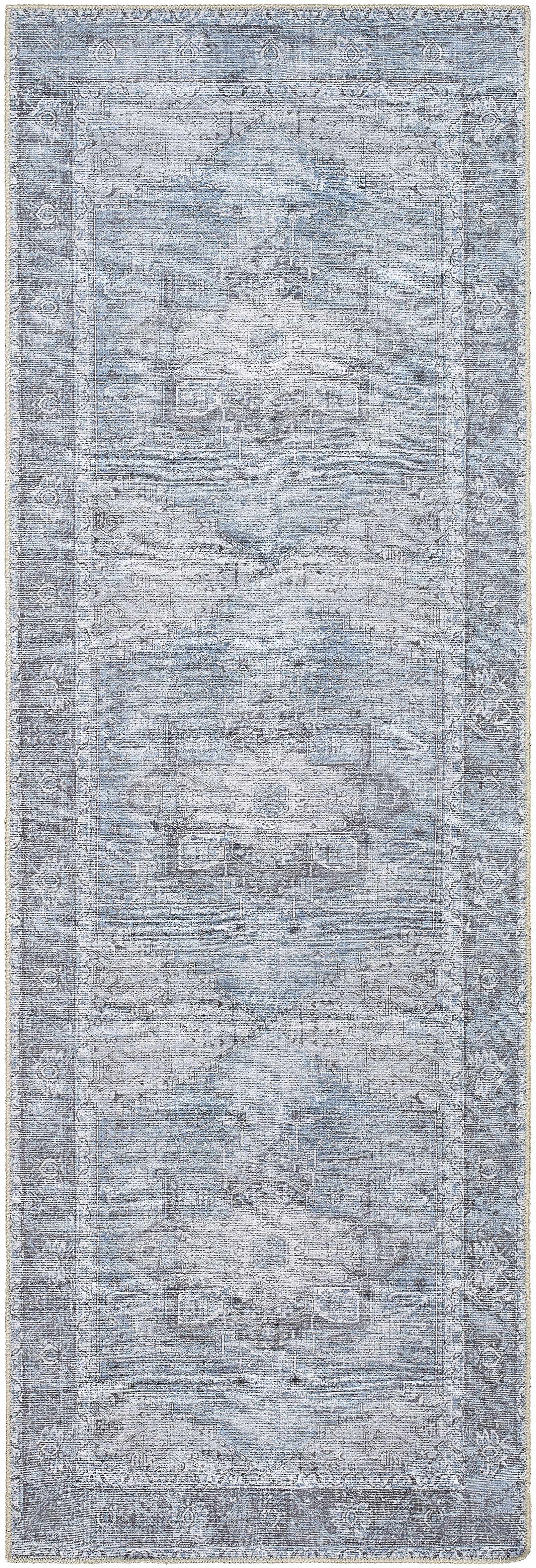 Rosman Blue Washable Area Rug by Hauteloom
