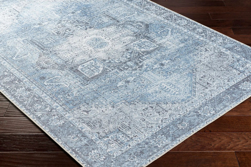 Rosman Blue Washable Area Rug by Hauteloom