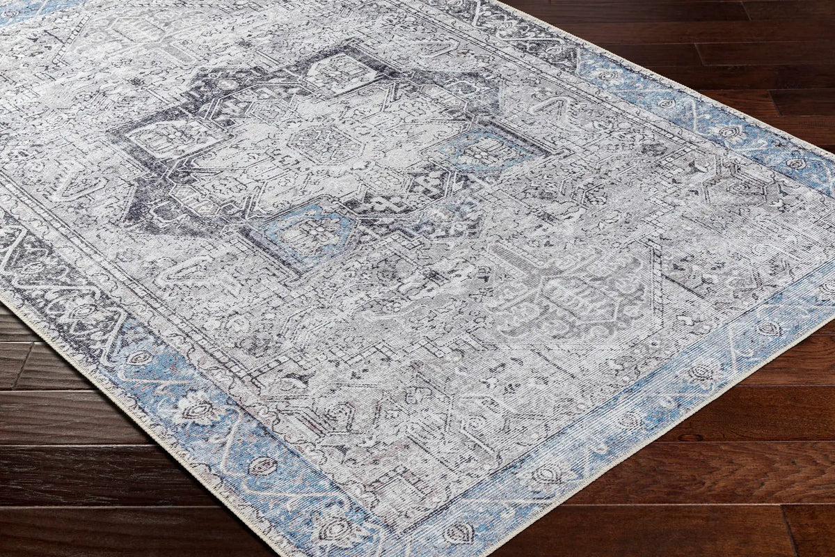Rosman Blue&Beige Washable Area Rug, photo 11 of 13