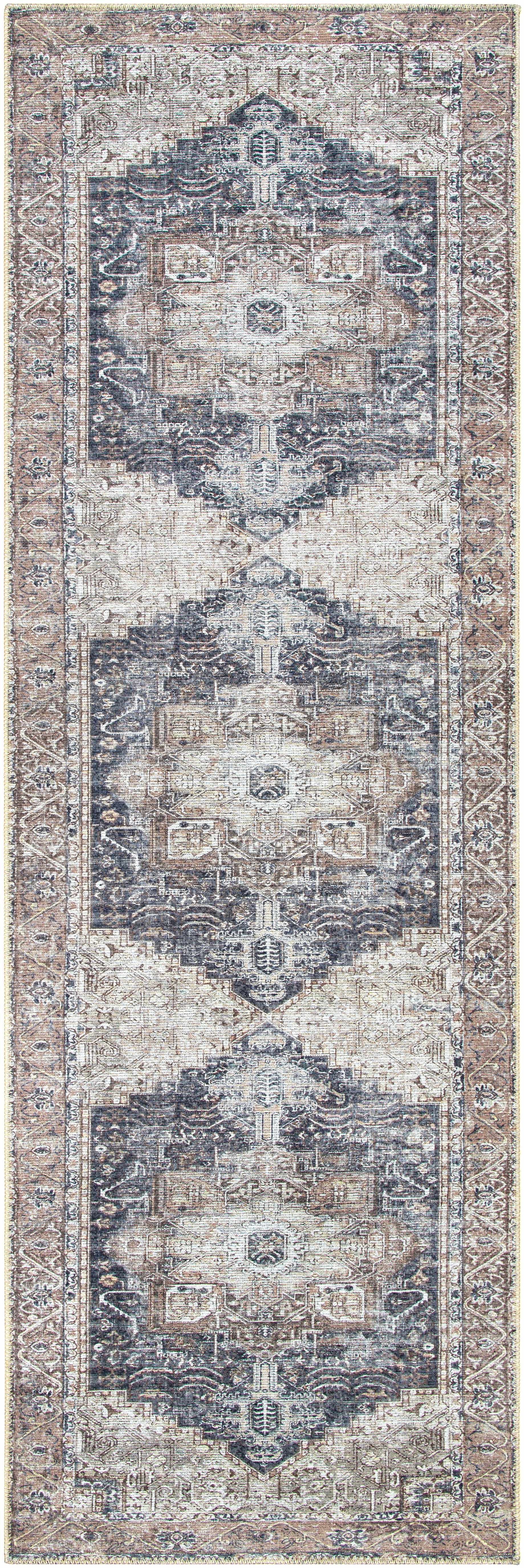 Beige Rosman Washable Area Rug by Hauteloom