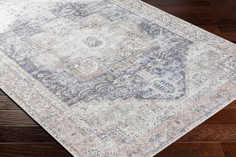 Beige Rosman Washable Area Rug by Hauteloom