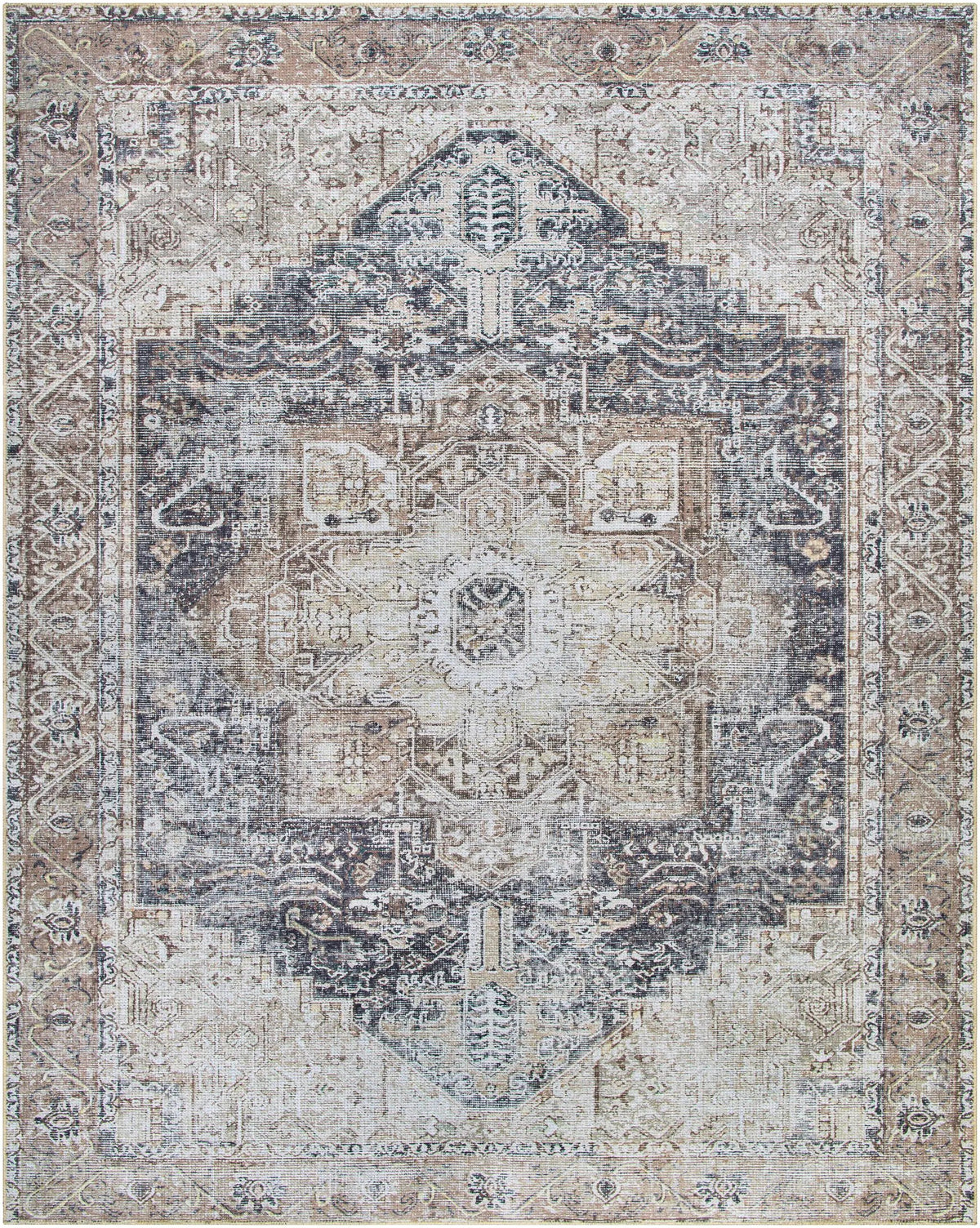 Beige Rosman Washable Area Rug, photo 11 of 14
