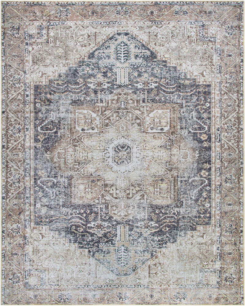 Beige Rosman Washable Area Rug by Hauteloom