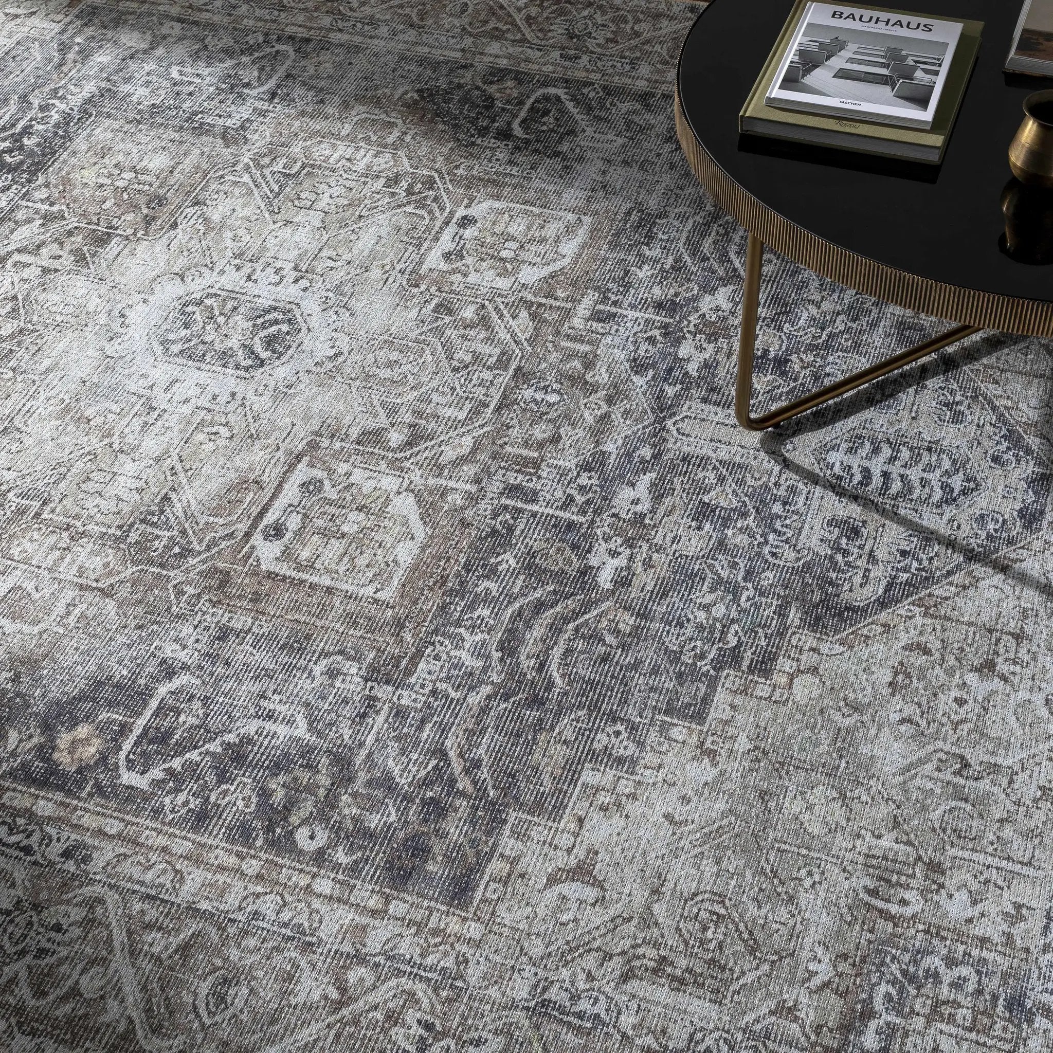 Beige Rosman Washable Area Rug by Hauteloom