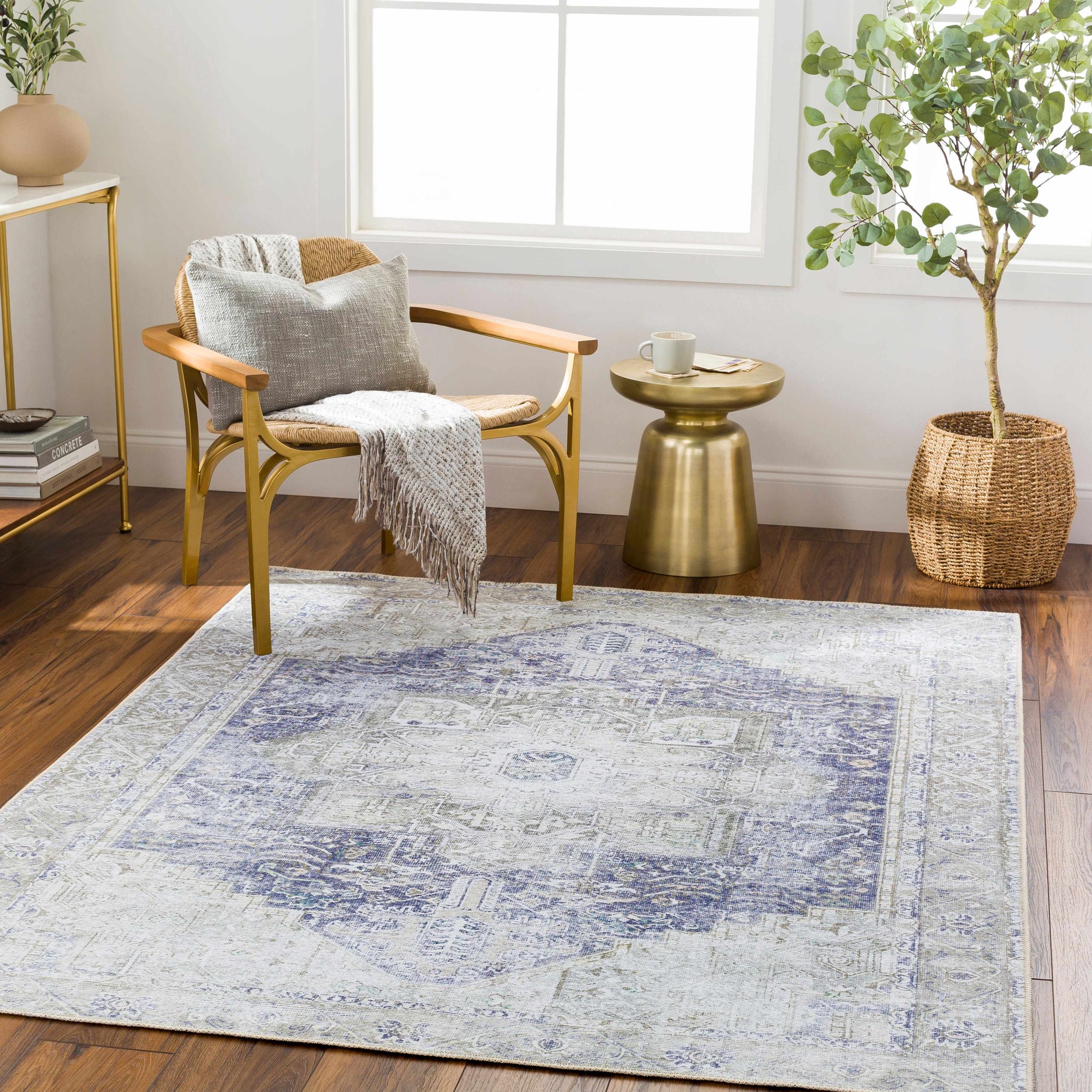 Rosman Olive Washable Area Rug by Hauteloom