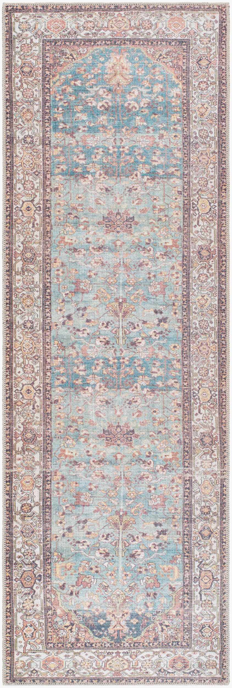 Bahram Vintage Flat Pile Washable Rug by Boutique Rugs