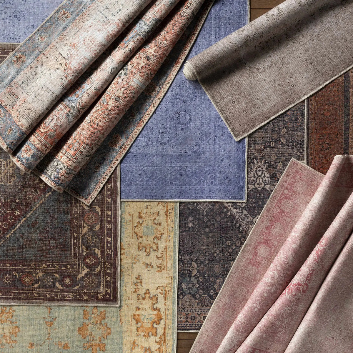 Kittrell Vintage Flat Pile Washable Rug - Clearance, photo 8 of 15