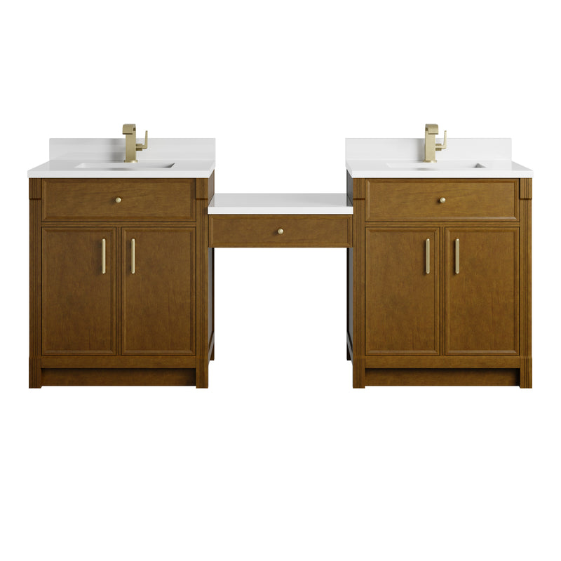James Martin Bellshire 84" Single Bathroom Vanity, Honey Oak, view 2