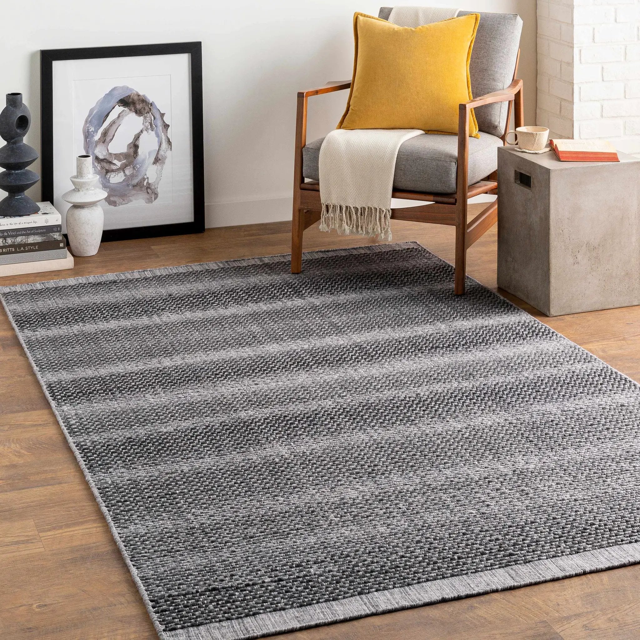 Yong Hand Loomed Gray Rug - Clearance by Boutique Rugs