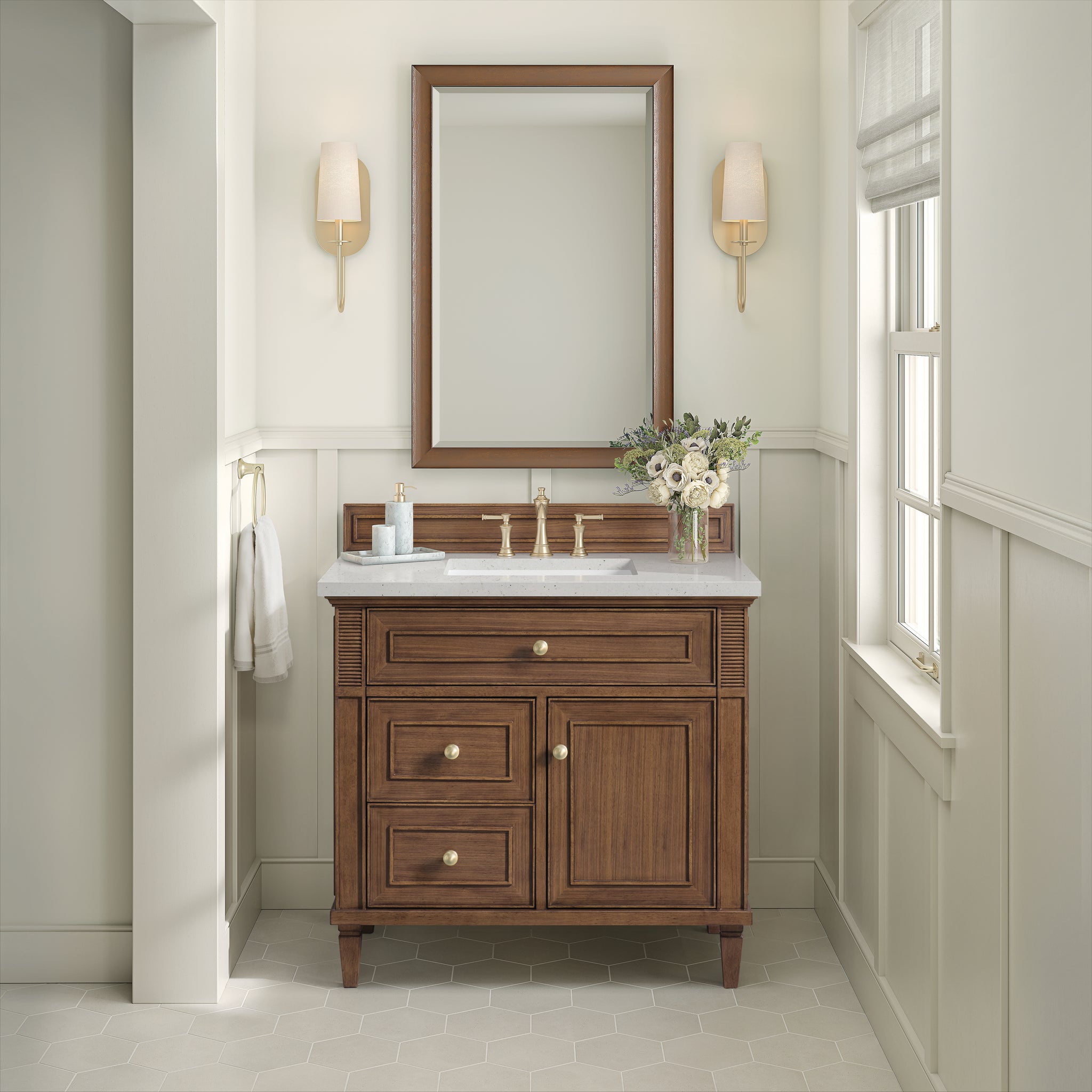 James Martin Lorelai 36" Single Bathroom Vanity, Mid-Century Walnut, view 21