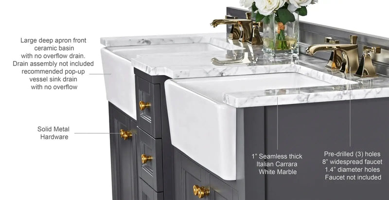 Adeline 60" Bath Vanity Set by Ancerre Designs