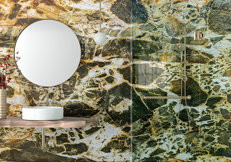 Andes Polished Quartzite Slab Random room scene 3