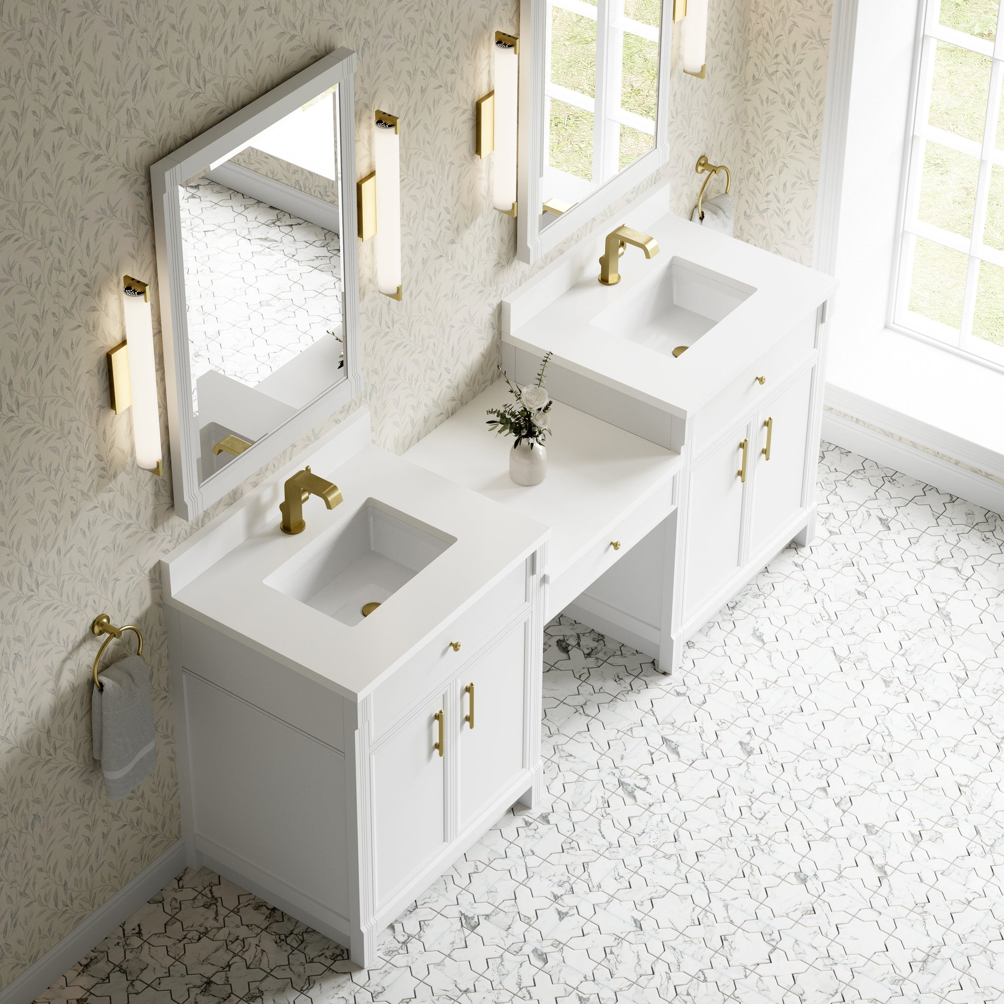 James Martin Bellshire 84" Single Bathroom Vanity, Bright White, view 6